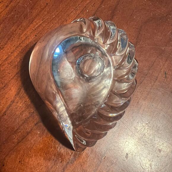 Vintage Rosenthal Crystal Leaf Shaped Candle Holder for Tapered Candle Elegant - Picture 6 of 6